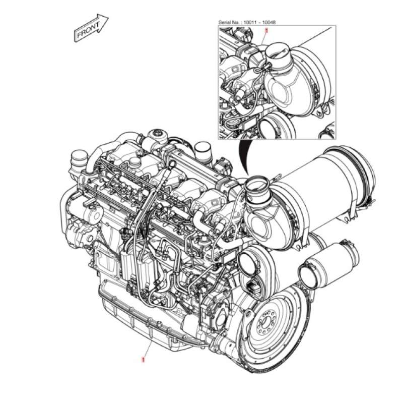 ENGINE DOOSAN MOTOR COMPLETE 150109-00953E