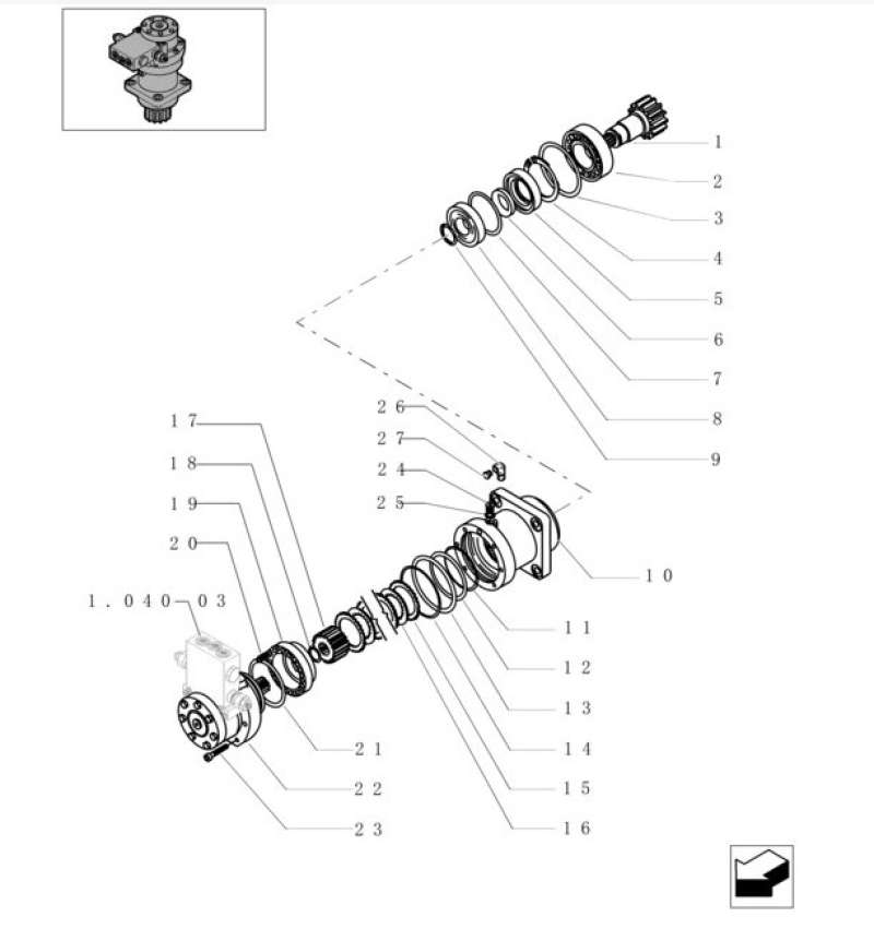 SWING MOTOR 72276962 CASE CNH