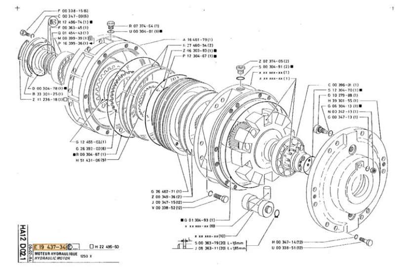 HYDRAULIC MOTOR E1943734 CASE CNH