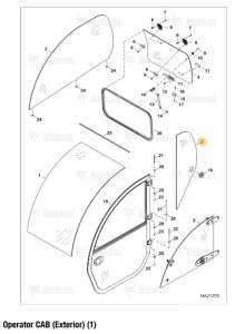 GLASS REAR LEFT BOBCAT 7421523