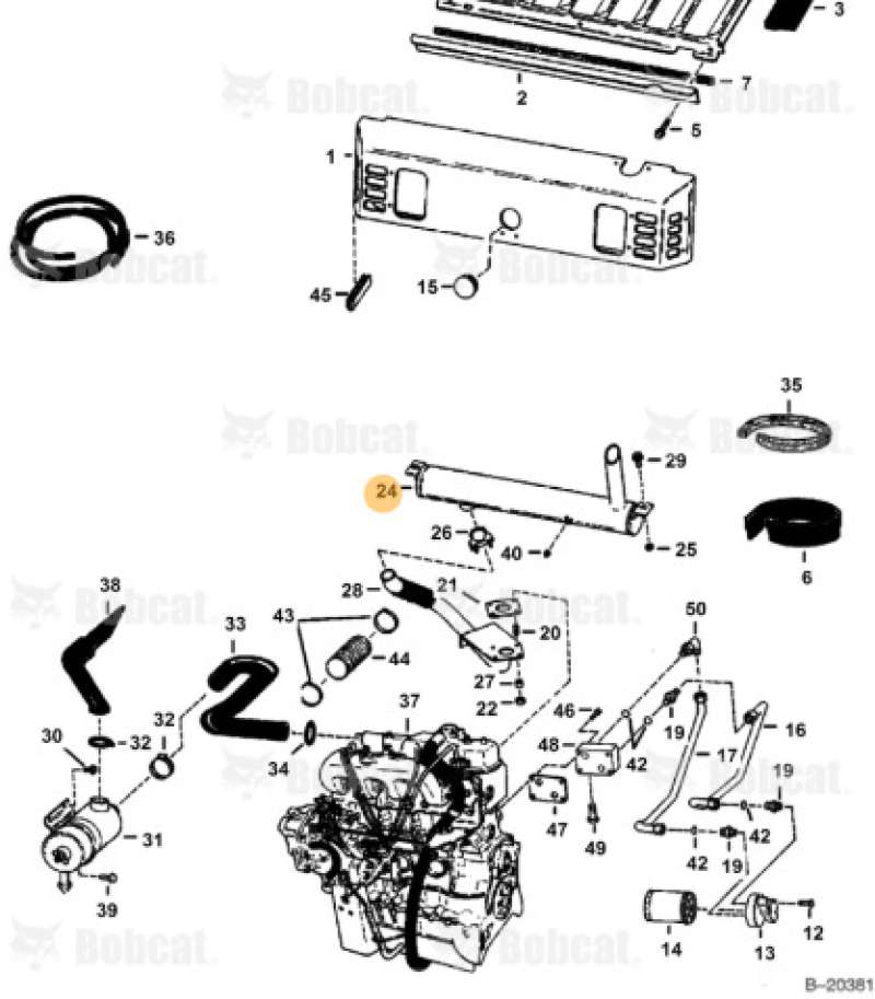 MUFFLER INSULATED BOBCAT CODE 6661769