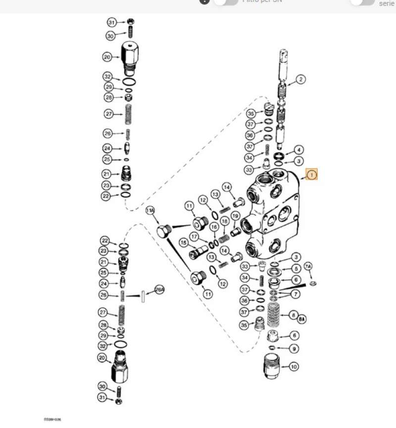 ELEMENT VALVE 241088A3 SWING CONTROL VALVE