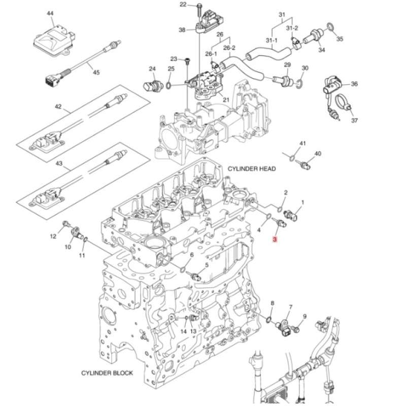 SENSOR TEMPERATURE 301308-00760 DOOSAN